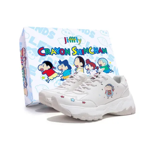 SHINCHAN x Jifffly Противоскользящие устойчивые к истиранию низкий топ женские кроссовки с толстой подошвой бежевого цвета