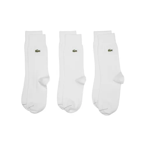 LACOSTE 3 шт Белый Унисекс MID Носки до икры