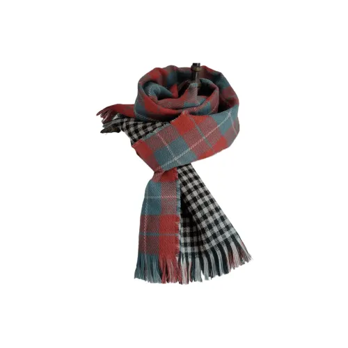 VINEY Акриловые Вязаные Шарфы Апельсин Двусторонние Клетчатые Женские