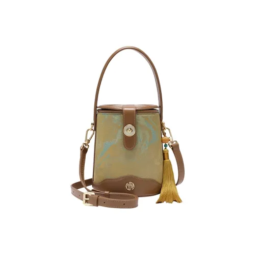 Ancient Yi Xi Полиэстер Одно плечо Сумка Средний Женский Корица Светло-коричневый