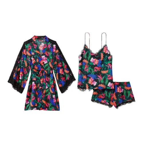 Victoria's Secret Pajama Комплект Женский Смешанный Цвет Тропический С принтом