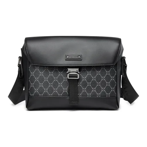 SEPTWOLVES ПУ (полиуретан) Сумка через плечо Стандартная Мужская Черная