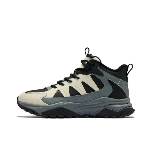 Erke Blaze 2 High Top Альпинистская Обувь Мужская Глубокий Черный Пемзовый Серый
