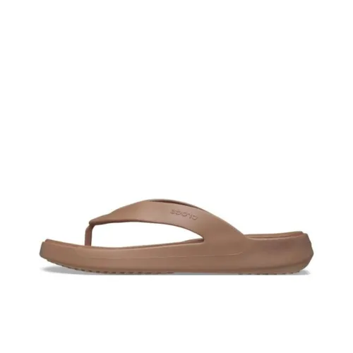 Crocs противоскользящие шлепанцы унисекс коричневые