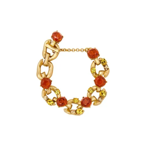 Оскар де ла Рента Кристальный Браслеты из лата Женские Золотые