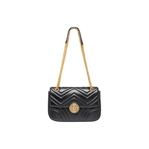 GELANDAI ПУ (полиуретан) Сумка через плечо Женская Черная