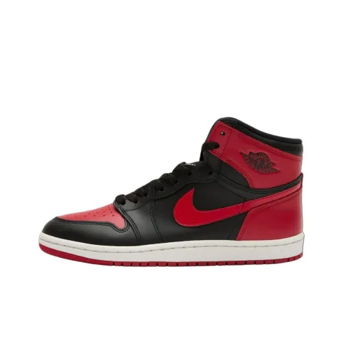 JORDAN Air Jordan 1 Винтажные баскетбольные кроссовки High Top Черный Красный Мужской