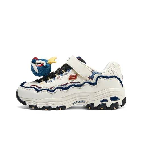 Skechers Kids Casual Low Top Белый Синий Школьный