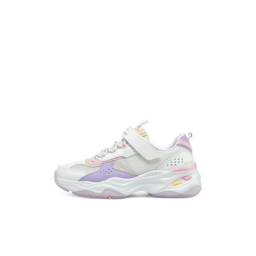 Skechers Kids Кэжуал Низкий Топ Белый Фиолетовый Детский