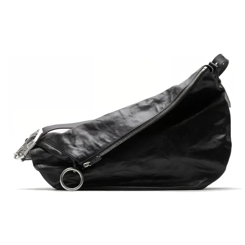 Burberry Телячья кожа Сумка через плечо Большая Женская Черная