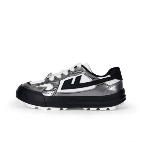 Warrior Casual Низкий Топ Дымчатый Серый/Белый/Черный Унисекс