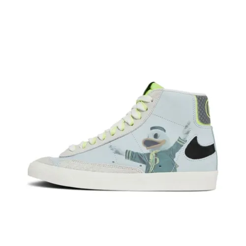 Nike Blazer Slip-resistant Abrasion-resistant High Top Basketball Shoes Men's Blue Найк Блэйзер Противоскользящий Устойчивый к истиранию Высокий Топ Баскетбольные Кроссовки Мужские Синие