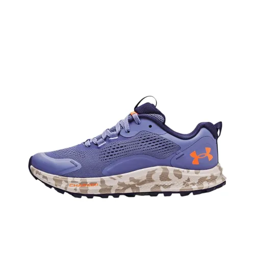 Under Armour Charged Bandit Trail 2 Амортизация Износостойкие Низкие Кроссовки для Бега Женские Фиолетовые