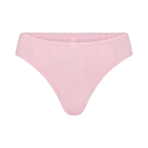 SKIMS FW24 Fake Day Collection Свитер POINTELLE Brief Нижнее белье Женские 1 шт Розовый Светло-розовый
