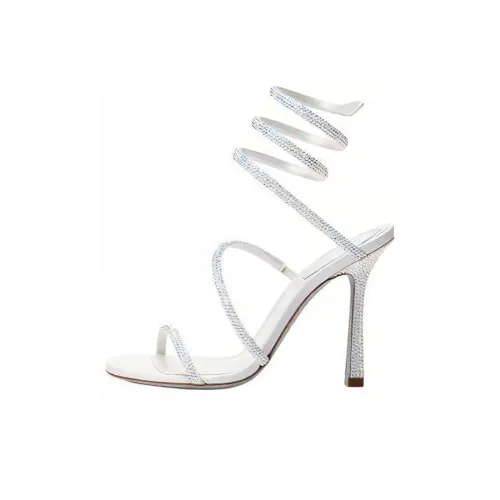 RENE CAOVILLA Cleo One Ремешок Сандалии 10,5 см Женские Серебряные