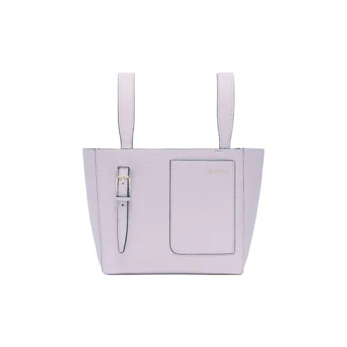 Valextra Millepunte Телячья кожа Сумка-ведро Сумка через плечо Сумка Женская Фиолетовая