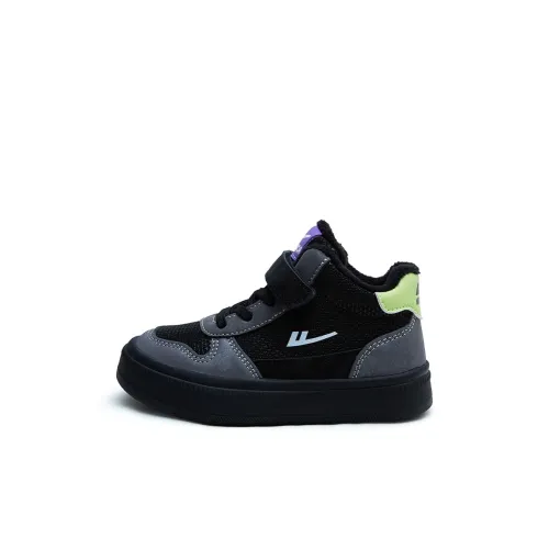 Warrior Slip-resistant Abrasion-resistant Thermal High Top Kids Lifestyle Shoes Black Gray Kids Warrior Противоскользящие Устойчивые к износу Термические высокие детские повседневные туфли черного и серого цвета для детей