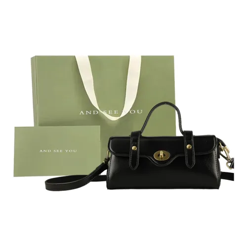 ANDSEEYOU Сумка через плечо из коровьей кожи женская черная коричневая