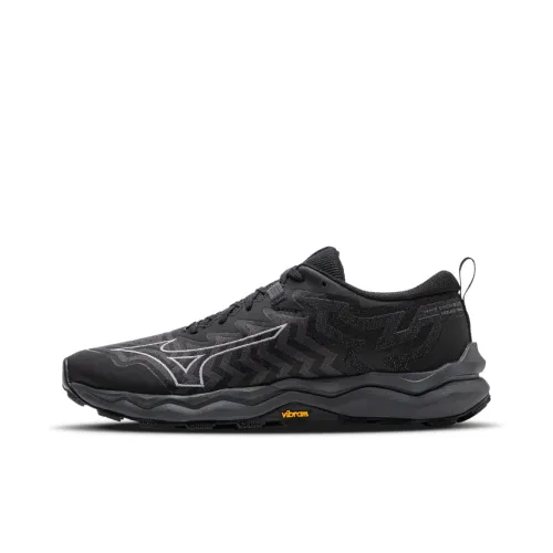 Кроссовки для бега Mizuno Wave Daichi 8, низкий топ, черный и серый цвет, мужской