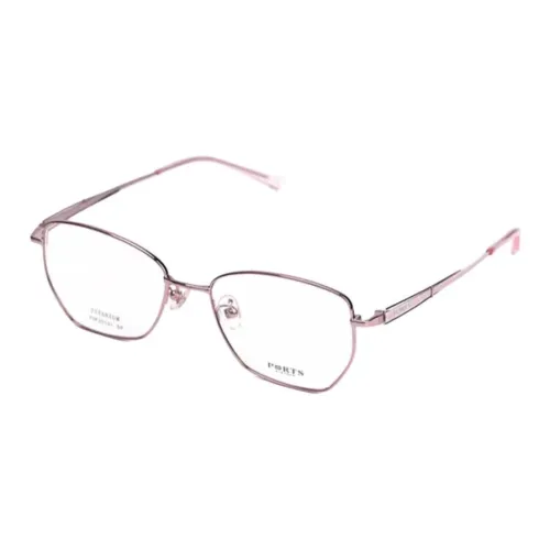 PORTS Чистый титан Нерегулярная форма Оправы для очков Женские Шампанское Фиолетовый золото