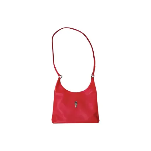 Chrome Hearts Кожа Плечевая сумка сумка через плечо обычная женская красная