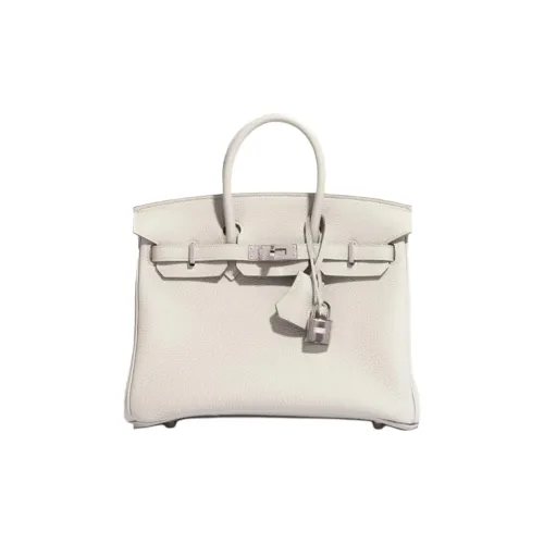 HERMES Birkin Коровья кожа Togo Сумка Birkin Сумка Стандартная Женская 80 Gris Perle Жемчужно-серый