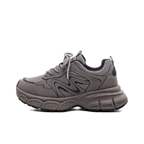 HUANQIU Противоскользящий Износостойкий Дышащий Низкий Топ Обувь для бега Женская Тауповая