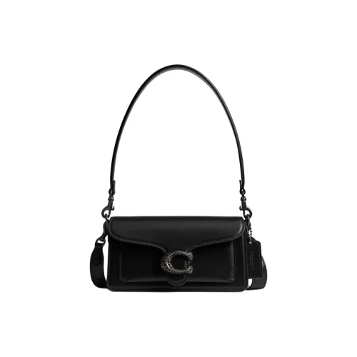 COACH Tabby Коровья кожа Сумка через плечо Маленькая Женская Черная