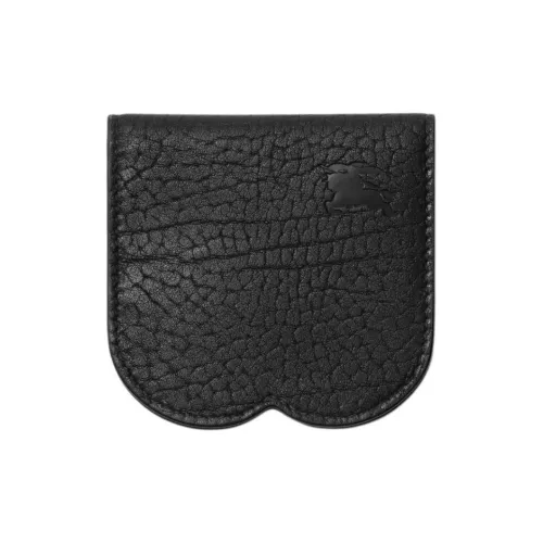 Burberry Рельефная Телячья Кожа Держатель для Карт Женский Черный