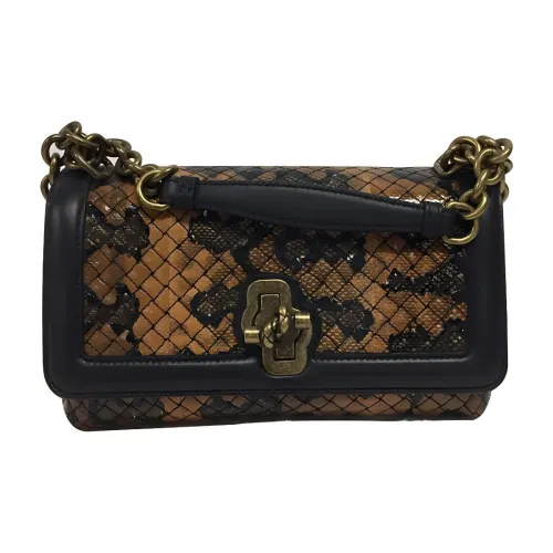 Bottega Veneta Napa Голень Кожа Сумка через плечо Сумка на плечо Женская Желтая и Черная