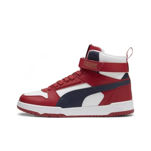 PUMA RBD Game High Топ Скейтборд Кроссовки Мужские Белый Красный