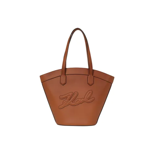 Karl Lagerfeld Коровья кожа Тоут Сумка Сумка для покупок Сумка Сумка через плечо Средний Женская Коричневая