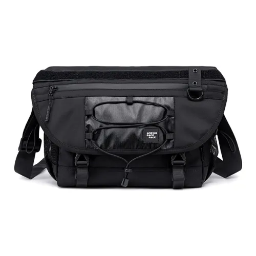 Glimpse Нейлоновая ткань сумка через плечо мужская черная