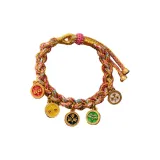 [Розовый] Браслет-шнурок в стиле Тибетского богатства Пять Богов