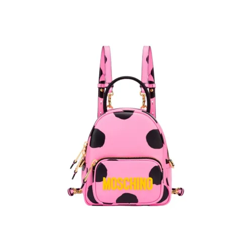 MOSCHINO Рюкзак из коровьей кожи женский розовый