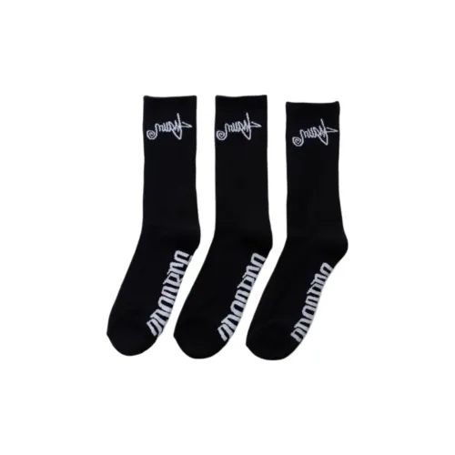 S/DOUBLE FW24 Черные мужские носки до икры MID
