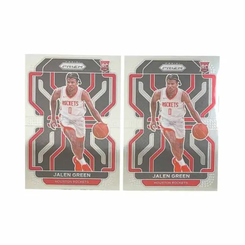 PANINI 2021 22 Prizm Новые Звезды RC Ракета Jalen Грин Основа Игрок Карта Карта CONDITION Passed Спортивные Карты 2 шт