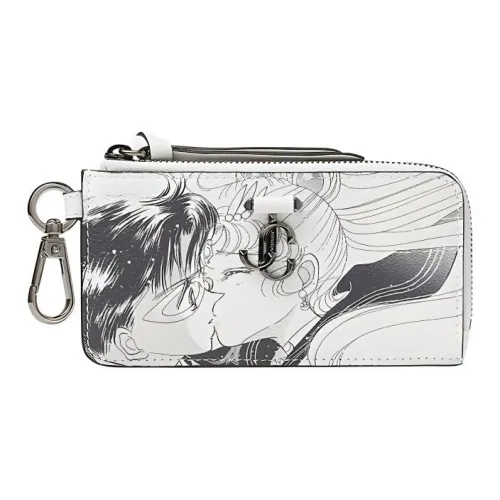 Jimmy Choo Sailor Moon Ласточкин хвост Костюм Маска Коллаборация PU кожа Картхолдер Женская Белая Черная