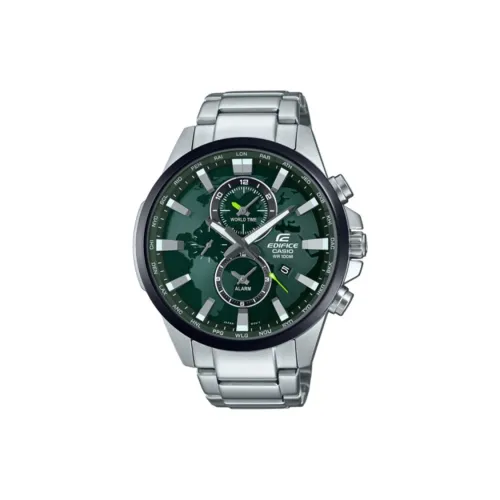 CASIO EDIFICE Кварцевый механизм нержавеющая сталь ремешок мужские часы зеленый циферблат