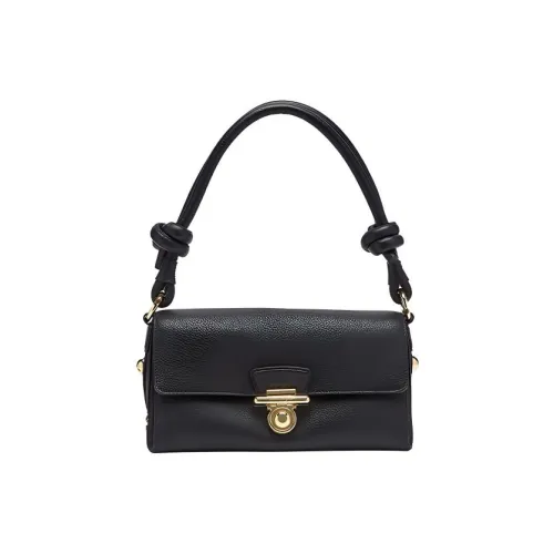 FERRAGAMO Кожа Плечевая Сумка Женская Черная