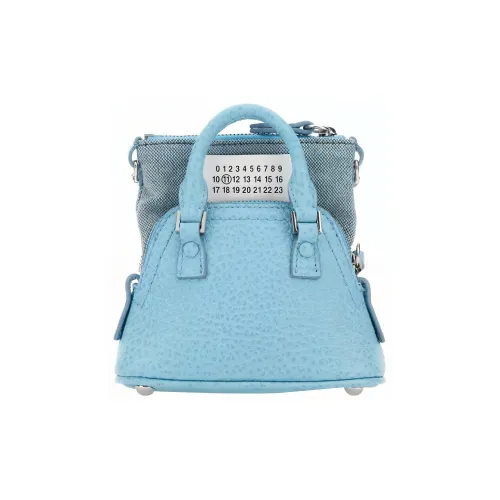 Maison Margiela 5AC Коровья кожа Сумка через плечо Женская Светло-синяя