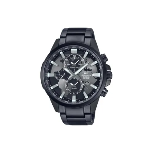 CASIO EDIFICE Кварцевый механизм Часы Мужские Черный циферблат