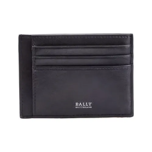 BALLY Натуральная кожа Кошелек для монет держатель для карт Mini Мужской Черный