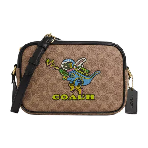 COACH Покрытый холст Camera Сумка Сумка через плечо Средняя Женская