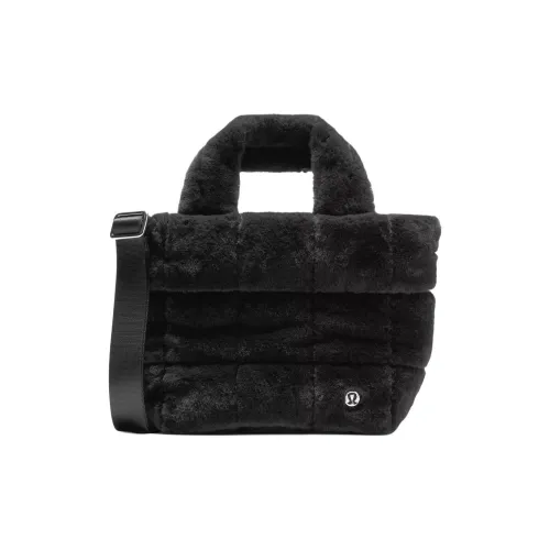 Lululemon Quilted Переработанный полиэстер Сумка через плечо Сумка Мини Женская Черная