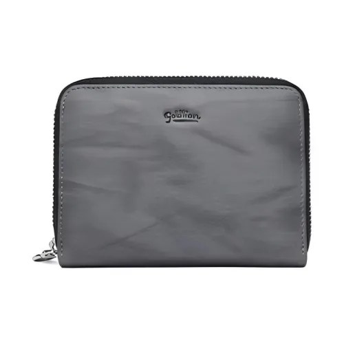 GOLDLION Коровья кожа Держатель для карт Стандартный Мужской Серый
