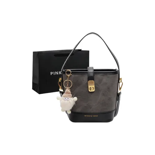 PINK·LAND ПУ (полиуретан) Ведрообразная сумка Сумка через плечо Сумка на одно плечо Женская