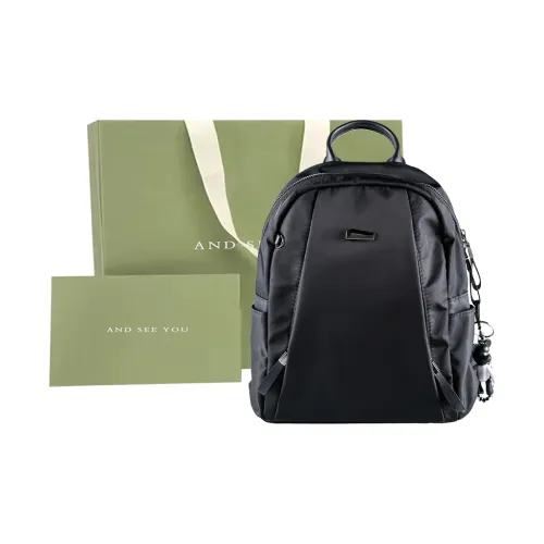 ANDSEEYOU Полиэстер Рюкзак Стандартный Женский Черный