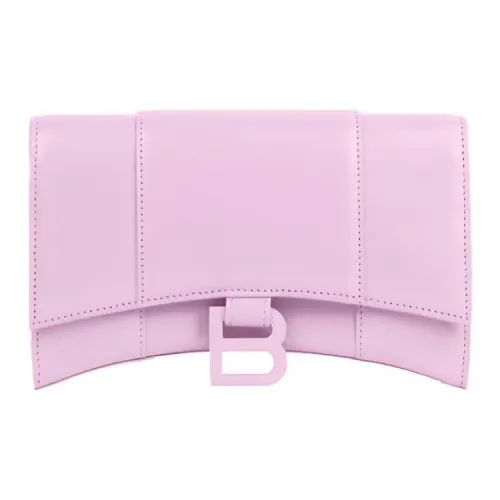 Balenciaga HOURGLASS Гладкая Телячья Кожа Сумка Hourglass Сумка Сумка через плечо Сумка через плечо Мини Женская Фиолетовая