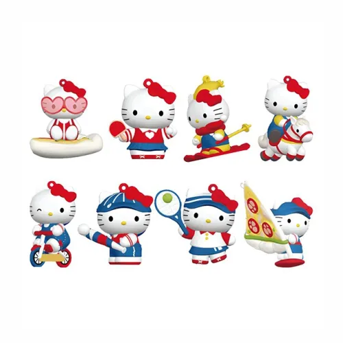 Domino x Hello Kitty Ключ Подвеска Слепые коробки Один Mystery Коробка Целая коробка 8 шт